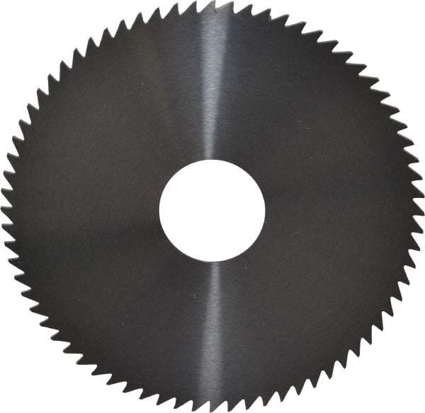 RobbJack - 4" Diam x 1/16" Blade Thickness x 1" Arbor Hole Diam, 72 Tooth Slitting and Slotting Saw - Arbor Connection, Right Hand, Uncoated, Solid Carbide, Concave Ground - Industrial Tool & Supply