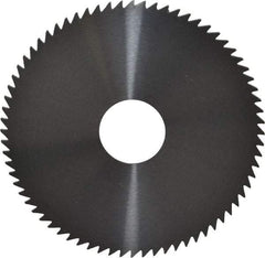 RobbJack - 4" Diam x 1/16" Blade Thickness x 1" Arbor Hole Diam, 72 Tooth Slitting and Slotting Saw - Arbor Connection, Right Hand, Uncoated, Solid Carbide, Concave Ground - Industrial Tool & Supply