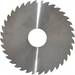 RobbJack - 4" Diam x 0.0781" Blade Thickness x 1" Arbor Hole Diam, 36 Tooth Slitting and Slotting Saw - Arbor Connection, Right Hand, Uncoated, Solid Carbide, Concave Ground - Industrial Tool & Supply