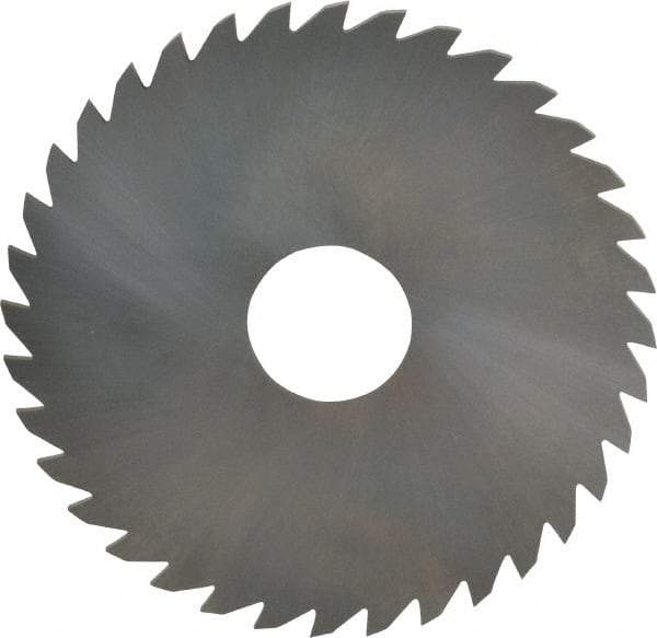 RobbJack - 4" Diam x 0.0937" Blade Thickness x 1" Arbor Hole Diam, 36 Tooth Slitting and Slotting Saw - Arbor Connection, Right Hand, Uncoated, Solid Carbide, Concave Ground - Industrial Tool & Supply