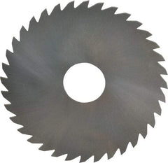 RobbJack - 4" Diam x 0.0937" Blade Thickness x 1" Arbor Hole Diam, 36 Tooth Slitting and Slotting Saw - Arbor Connection, Right Hand, Uncoated, Solid Carbide, Concave Ground - Industrial Tool & Supply