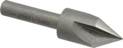 Keo - 1/2" Head Diam, 1/4" Shank Diam, 3 Flute 60° High Speed Steel Countersink - Industrial Tool & Supply