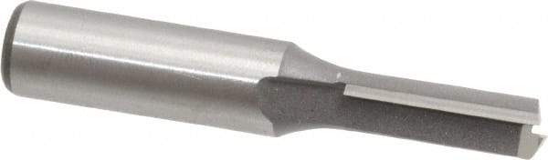 Amana Tool - 3/8" Diam, 1/2" Shank Diam, 1" Length of Cut, 2 Flute Straight Router Bit - 2-3/4" Overall Length, Carbide Tipped - Industrial Tool & Supply