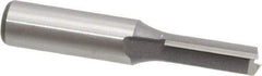 Amana Tool - 3/8" Diam, 1/2" Shank Diam, 1" Length of Cut, 2 Flute Straight Router Bit - 2-3/4" Overall Length, Carbide Tipped - Industrial Tool & Supply