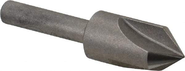 Keo - 1/2" Head Diam, 1/4" Shank Diam, 3 Flute 82° High Speed Steel Countersink - Bright Finish, 2" OAL, Single End, Straight Shank, Right Hand Cut - Industrial Tool & Supply