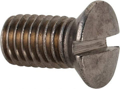 Value Collection - M8x1.25 Metric Coarse, 16mm OAL Slotted Drive Machine Screw - Oval Head, Grade 18-8 & A2 Stainless Steel, Uncoated, Without Washer - Industrial Tool & Supply