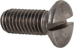 Value Collection - M8x1.25 Metric Coarse, 20mm OAL Slotted Drive Machine Screw - Oval Head, Grade 18-8 & A2 Stainless Steel, Uncoated, Without Washer - Industrial Tool & Supply