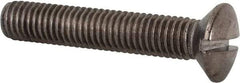 Value Collection - M8x1.25 Metric Coarse, 45mm OAL Slotted Drive Machine Screw - Oval Head, Grade 18-8 & A2 Stainless Steel, Uncoated, Without Washer - Industrial Tool & Supply