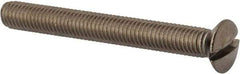 Value Collection - M8x1.25, 70mm OAL Slotted Drive Machine Screw - Oval Head, Grade 18-8 & A2 Stainless Steel, Uncoated, Without Washer - Industrial Tool & Supply
