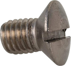 Value Collection - M10x1.50 Metric Coarse, 16mm OAL Slotted Drive Machine Screw - Oval Head, Grade 18-8 & A2 Stainless Steel, Uncoated, Without Washer - Industrial Tool & Supply