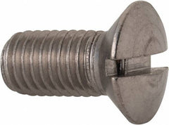 Value Collection - M10x1.50, 20mm OAL Slotted Drive Machine Screw - Oval Head, Grade 18-8 & A2 Stainless Steel, Uncoated, Without Washer - Industrial Tool & Supply