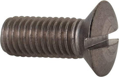 Value Collection - M10x1.50, 25mm OAL Slotted Drive Machine Screw - Oval Head, Grade 18-8 & A2 Stainless Steel, Uncoated, Without Washer - Industrial Tool & Supply
