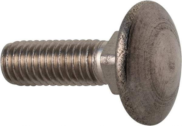 Value Collection - M5x0.8 16mm Length Under Head, Standard Square Neck, Carriage Bolt - Austenitic Grade A2 Stainless Steel, - Industrial Tool & Supply