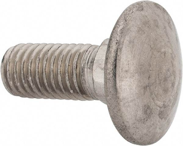 Value Collection - M10x1.5 25mm Length Under Head, Standard Square Neck, Carriage Bolt - Austenitic Grade A2 Stainless Steel, - Industrial Tool & Supply