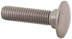 Value Collection - M10x1.5 40mm Length Under Head, Standard Square Neck, Carriage Bolt - Austenitic Grade A2 Stainless Steel, - Industrial Tool & Supply