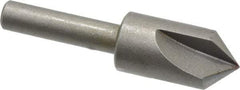 Keo - 1/2" Head Diam, 1/4" Shank Diam, 3 Flute 90° High Speed Steel Countersink - Bright Finish, 2" OAL, Single End, Straight Shank, Right Hand Cut - Industrial Tool & Supply