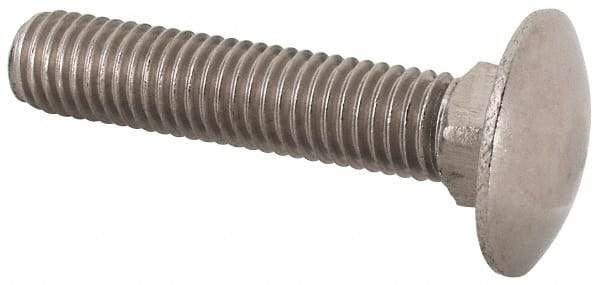 Value Collection - M10x1.5 50mm Length Under Head, Standard Square Neck, Carriage Bolt - Austenitic Grade A2 Stainless Steel, - Industrial Tool & Supply