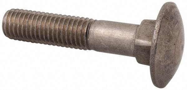 Value Collection - M12x1.75 60mm Length Under Head, Standard Square Neck, Carriage Bolt - Austenitic Grade A2 Stainless Steel, - Industrial Tool & Supply