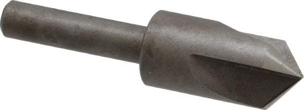 Keo - 1/2" Head Diam, 1/4" Shank Diam, 3 Flute 100° High Speed Steel Countersink - Bright Finish, 2" OAL, Single End, Straight Shank, Right Hand Cut - Industrial Tool & Supply