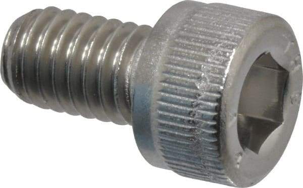 Value Collection - M6x1.00 Metric Coarse Hex Socket Drive, Socket Cap Screw - Grade 316 & Austenitic A4 Stainless Steel, Uncoated, Fully Threaded, 10mm Length Under Head - Industrial Tool & Supply