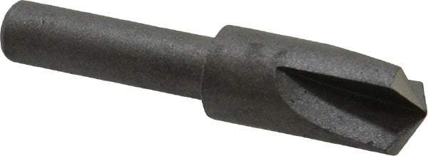 Keo - 3/8" Head Diam, 1/4" Shank Diam, 3 Flute 120° High Speed Steel Countersink - Bright Finish, 1-3/4" OAL, Single End, Straight Shank, Right Hand Cut - Industrial Tool & Supply