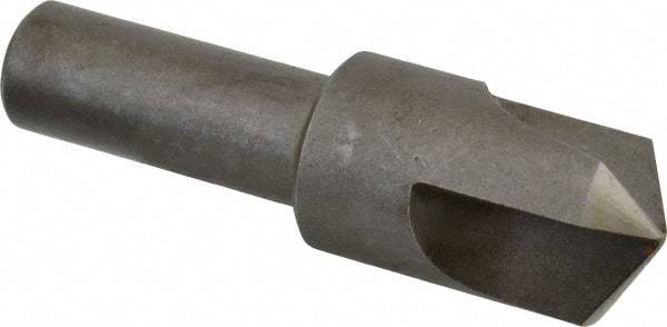 Keo - 3/4" Head Diam, 1/2" Shank Diam, 3 Flute 120° High Speed Steel Countersink - Bright Finish, 2-5/8" OAL, Single End, Straight Shank, Right Hand Cut - Industrial Tool & Supply