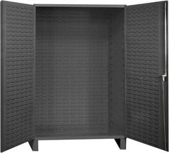 Durham - Locking Storage Cabinet - Steel, 48" Wide x 26" Deep x 78" High, Gray - Industrial Tool & Supply