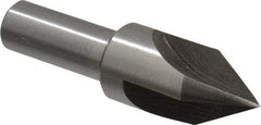 Interstate - 3/4" Head Diam, 1/2" Shank Diam, 3 Flute 60° High Speed Steel Countersink - Bright Finish, 2-3/4" OAL, Single End, Straight Shank, Right Hand Cut - Industrial Tool & Supply