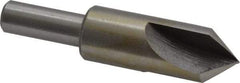 Interstate - 5/8" Head Diam, 3/8" Shank Diam, 3 Flute 82° High Speed Steel Countersink - Bright Finish, 2-3/4" OAL, Single End, Straight Shank, Right Hand Cut - Industrial Tool & Supply