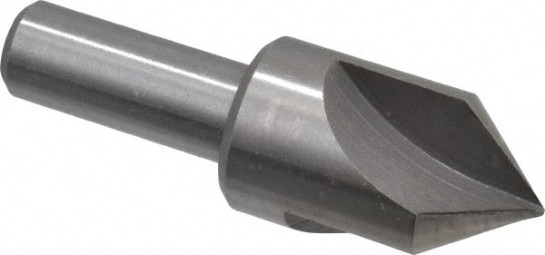 Interstate - 7/8" Head Diam, 1/2" Shank Diam, 3 Flute 82° High Speed Steel Countersink - Industrial Tool & Supply