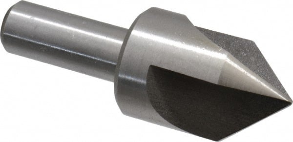 Interstate - 1" Head Diam, 1/2" Shank Diam, 3 Flute 82° High Speed Steel Countersink - Industrial Tool & Supply