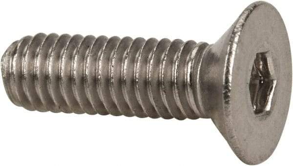 Value Collection - M3x0.50 Metric Coarse Hex Socket Drive, 90° Flat Screw - Grade 316 & Austenitic A4 Stainless Steel, Fully Threaded, 10mm OAL - Industrial Tool & Supply