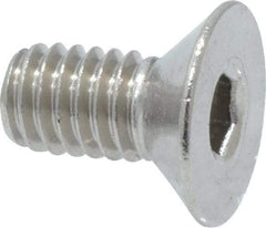 Value Collection - M4x0.70 Metric Coarse Hex Socket Drive, 90° Flat Screw - Grade 316 & Austenitic A4 Stainless Steel, Fully Threaded, 8mm OAL - Industrial Tool & Supply