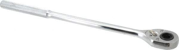 Proto - 1/2" Drive Pear Head Female Drive Ratchet - Chrome Finish, 16" OAL, 24 Gear Teeth, Standard Head - Industrial Tool & Supply