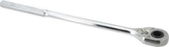 Proto - 1/2" Drive Pear Head Female Drive Ratchet - Chrome Finish, 16" OAL, 24 Gear Teeth, Standard Head - Industrial Tool & Supply