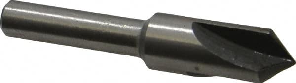 Interstate - 3/8" Head Diam, 1/4" Shank Diam, 3 Flute 90° High Speed Steel Countersink - Industrial Tool & Supply