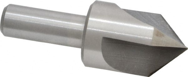 Interstate - 1" Head Diam, 1/2" Shank Diam, 3 Flute 90° High Speed Steel Countersink - Industrial Tool & Supply