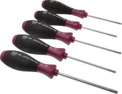 Wiha - 5 Piece Torx Screwdriver Set - Bit Sizes: Torx T10, T15, T20, T25 & T30 - Industrial Tool & Supply