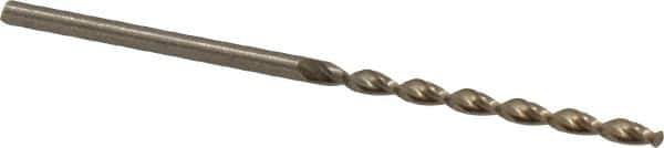 Cleveland - 5/64" 135° Cobalt Jobber Drill - Oxide/Gold Finish, Right Hand Cut, Parabolic Flute, Straight Shank, 2" OAL, Split Point - Industrial Tool & Supply