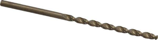 Cleveland - 7/64" 135° Cobalt Jobber Drill - Oxide/Gold Finish, Right Hand Cut, Parabolic Flute, Straight Shank, 2-5/8" OAL, Split Point - Industrial Tool & Supply