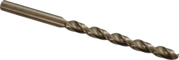 Cleveland - 15/64" 135° Cobalt Jobber Drill - Oxide/Gold Finish, Right Hand Cut, Parabolic Flute, Straight Shank, 3-7/8" OAL, Split Point - Industrial Tool & Supply