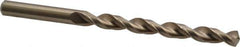 Cleveland - 19/64" 135° Cobalt Jobber Drill - Oxide/Gold Finish, Right Hand Cut, Parabolic Flute, Straight Shank, 4-3/8" OAL, Split Point - Industrial Tool & Supply