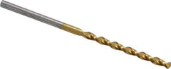 Cleveland - 5/64" 135° Cobalt Jobber Drill - TiN Finish, Right Hand Cut, Parabolic Flute, Straight Shank, 2" OAL, Split Point - Industrial Tool & Supply