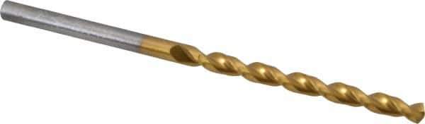 Cleveland - #29 135° Cobalt Jobber Drill - TiN Finish, Right Hand Cut, Parabolic Flute, Straight Shank, 2-7/8" OAL, Split Point - Industrial Tool & Supply