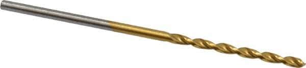 Cleveland - #52 135° Cobalt Jobber Drill - TiN Finish, Right Hand Cut, Parabolic Flute, Straight Shank, 1-7/8" OAL, Split Point - Industrial Tool & Supply