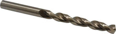 Cleveland - 10mm 135° Cobalt Jobber Drill - Oxide/Gold Finish, Right Hand Cut, Parabolic Flute, Straight Shank, 5.236" OAL, Split Point - Industrial Tool & Supply
