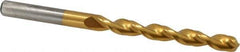 Cleveland - 8.6mm 135° Cobalt Jobber Drill - TiN Finish, Right Hand Cut, Parabolic Flute, Straight Shank, 4.921" OAL, Split Point - Industrial Tool & Supply