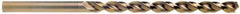 Cleveland - #5 135° Cobalt Jobber Drill - Oxide/Gold Finish, Right Hand Cut, Parabolic Flute, Straight Shank, 3-3/4" OAL, Split Point - Industrial Tool & Supply
