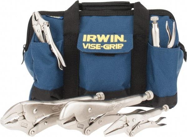 Irwin - 5 Piece Locking Plier Set - Comes in Kit Bag - Industrial Tool & Supply