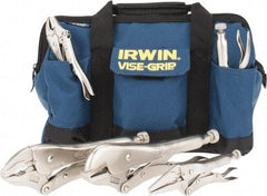 Irwin - 5 Piece Locking Plier Set - Comes in Kit Bag - Industrial Tool & Supply